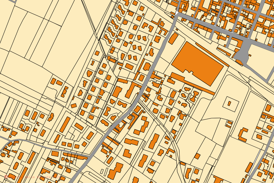 Mappa catastale del centro di San Maurizio Canavese: particelle e fabbricati, cartografia Agenzia delle Entrate