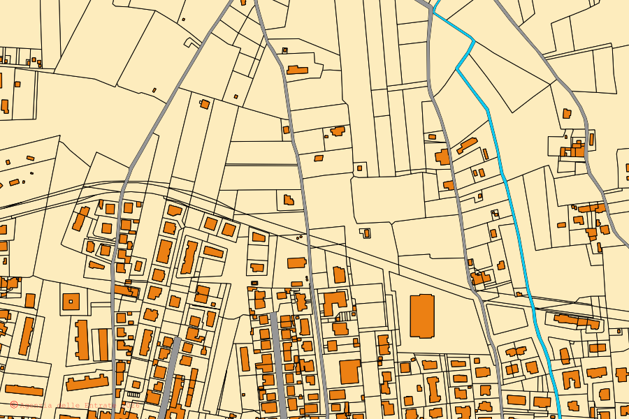 Mappa catastale del centro di San Miniato: particelle e fabbricati, cartografia Agenzia delle Entrate