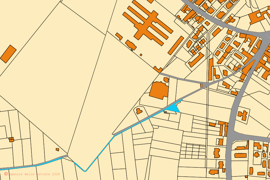 Mappa catastale del centro di San Paolo Bel Sito: particelle e fabbricati, cartografia Agenzia delle Entrate