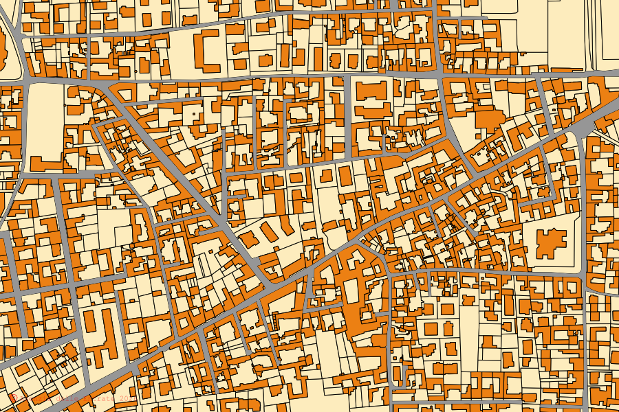 Mappa catastale del centro di San Prisco: particelle e fabbricati, cartografia Agenzia delle Entrate