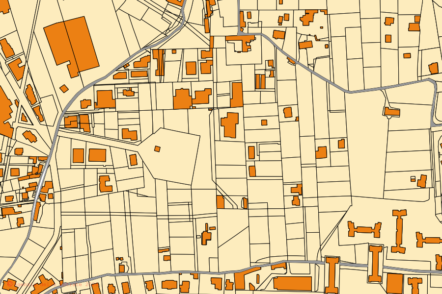 Mappa catastale del centro di San Sebastiano al Vesuvio: particelle e fabbricati, cartografia Agenzia delle Entrate