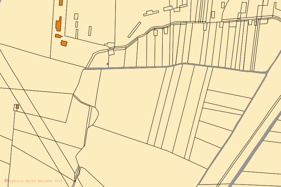 Mappa catastale del centro di San Tammaro: particelle e fabbricati, cartografia Agenzia delle Entrate