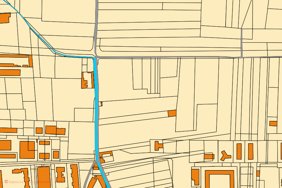 Mappa catastale del centro di Santa Maria Capua Vetere: particelle e fabbricati, cartografia Agenzia delle Entrate
