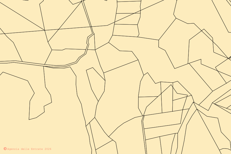 Mappa catastale del centro di Santa Severina: particelle e fabbricati, cartografia Agenzia delle Entrate