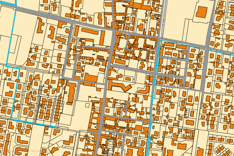 Mappa catastale del centro di Santo Stefano Ticino: particelle e fabbricati, cartografia Agenzia delle Entrate