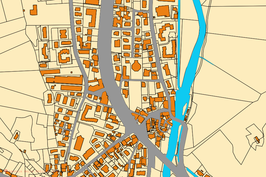 Mappa catastale del centro di Sarezzo: particelle e fabbricati, cartografia Agenzia delle Entrate