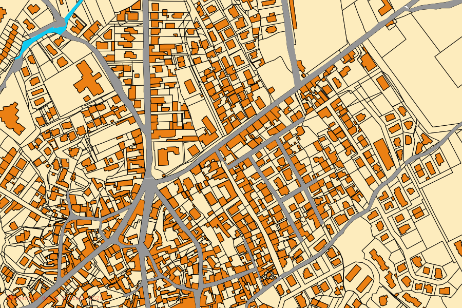 Mappa catastale del centro di Sarroch: particelle e fabbricati, cartografia Agenzia delle Entrate
