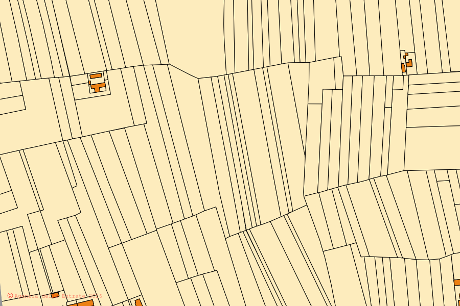 Mappa catastale del centro di Scalenghe: particelle e fabbricati, cartografia Agenzia delle Entrate