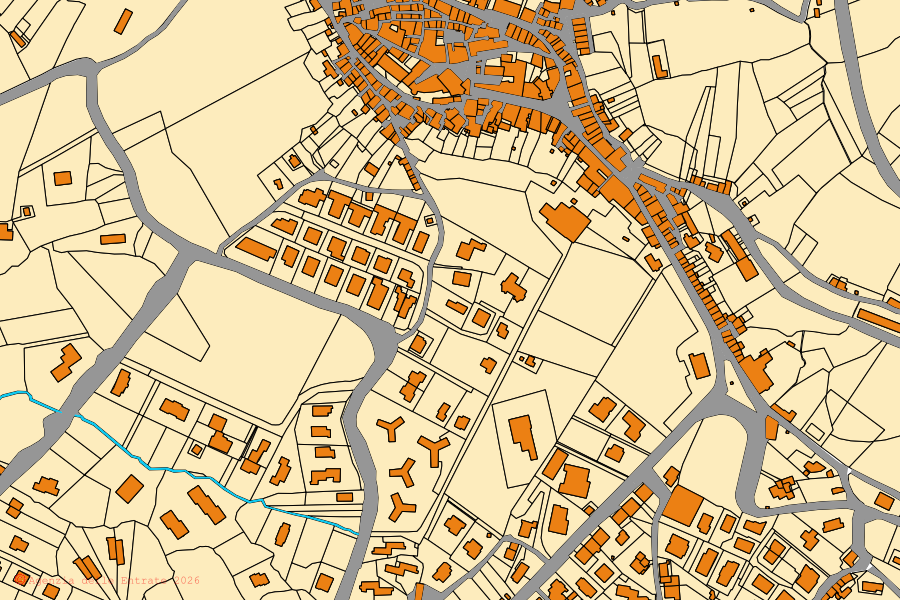 Mappa catastale del centro di Scandriglia: particelle e fabbricati, cartografia Agenzia delle Entrate