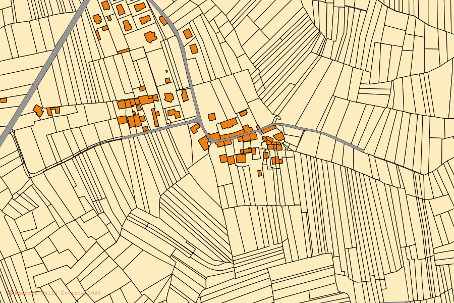 Mappa catastale del centro di Scarmagno: particelle e fabbricati, cartografia Agenzia delle Entrate