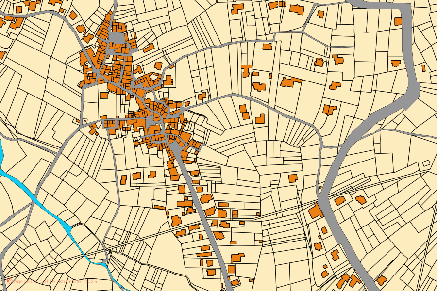 Mappa catastale del centro di Scoppito: particelle e fabbricati, cartografia Agenzia delle Entrate