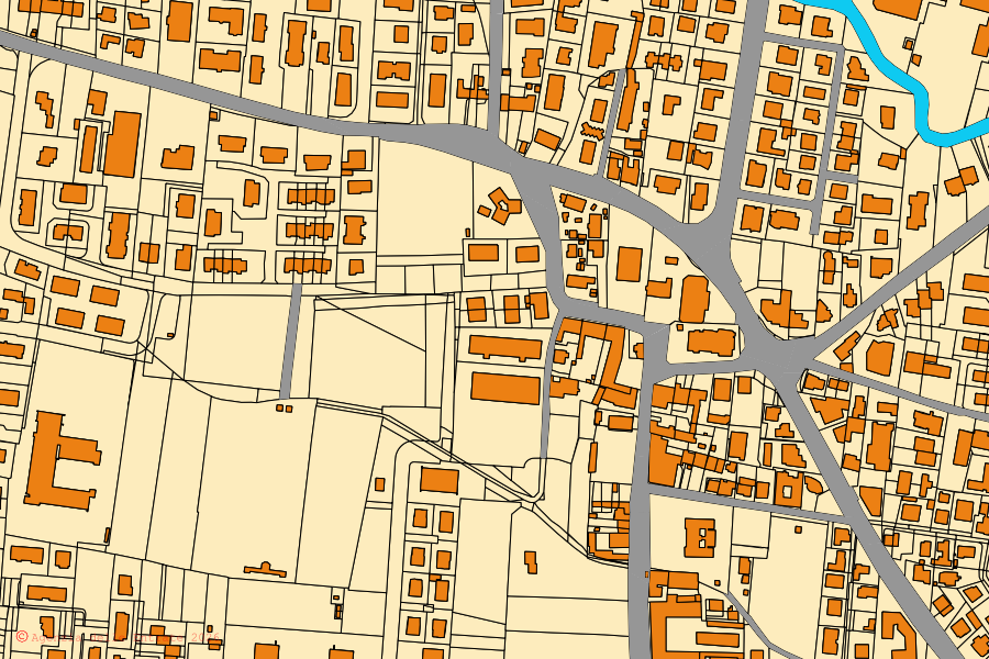 Mappa catastale del centro di Scorzè: particelle e fabbricati, cartografia Agenzia delle Entrate
