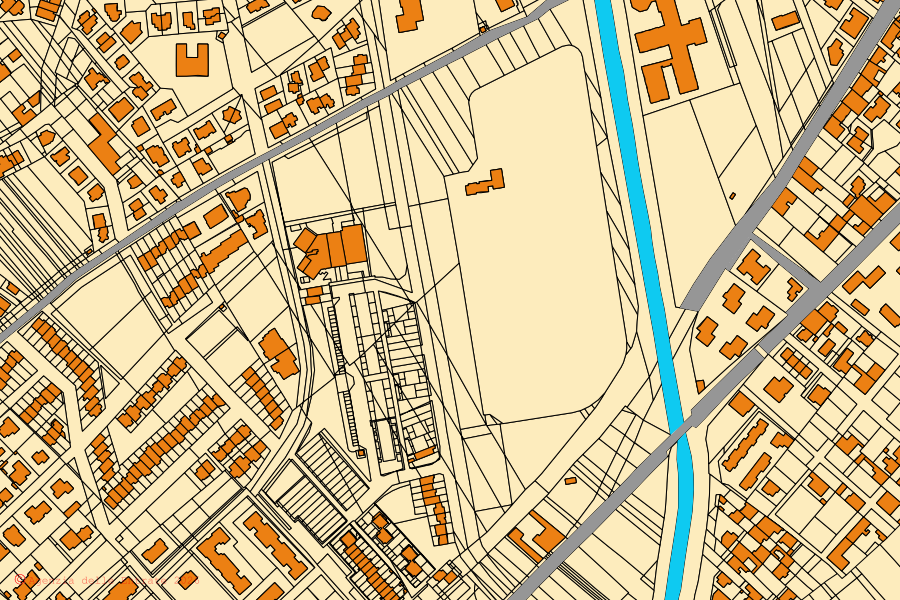 Mappa catastale del centro di Selargius: particelle e fabbricati, cartografia Agenzia delle Entrate