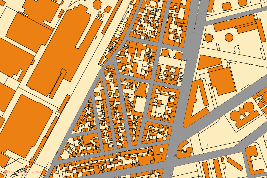Mappa catastale del centro di Sesto San Giovanni: particelle e fabbricati, cartografia Agenzia delle Entrate
