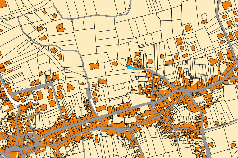 Mappa catastale del centro di Solopaca: particelle e fabbricati, cartografia Agenzia delle Entrate