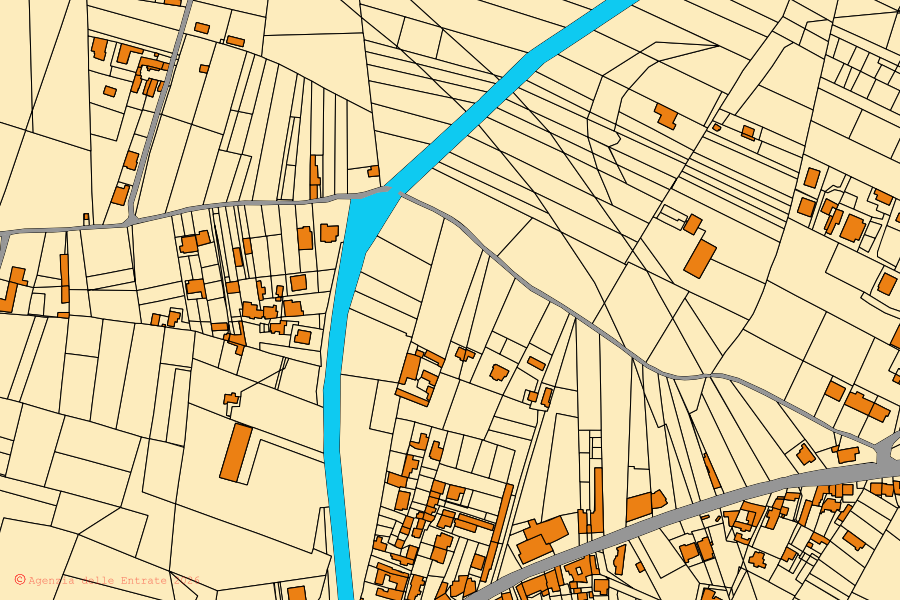 Mappa catastale del centro di Somma Vesuviana: particelle e fabbricati, cartografia Agenzia delle Entrate