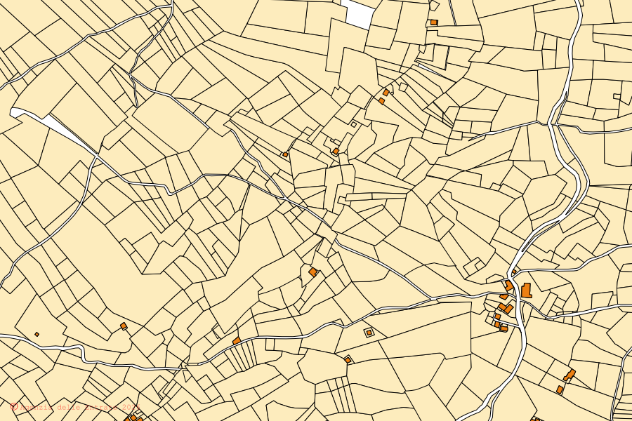Mappa catastale del centro di Sorico: particelle e fabbricati, cartografia Agenzia delle Entrate