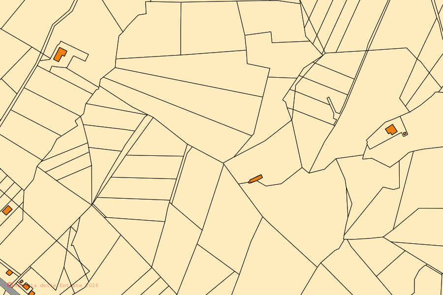Mappa catastale del centro di Soveria Simeri: particelle e fabbricati, cartografia Agenzia delle Entrate