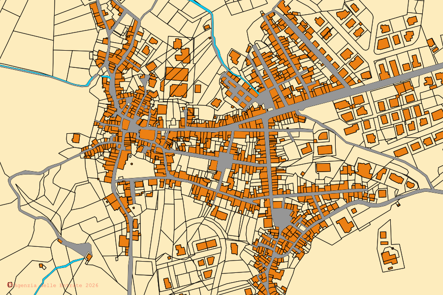 Mappa catastale del centro di Spilinga: particelle e fabbricati, cartografia Agenzia delle Entrate