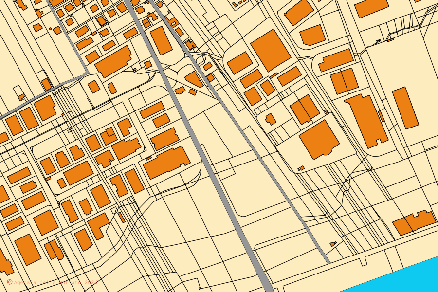 Mappa catastale del centro di Spinetoli: particelle e fabbricati, cartografia Agenzia delle Entrate