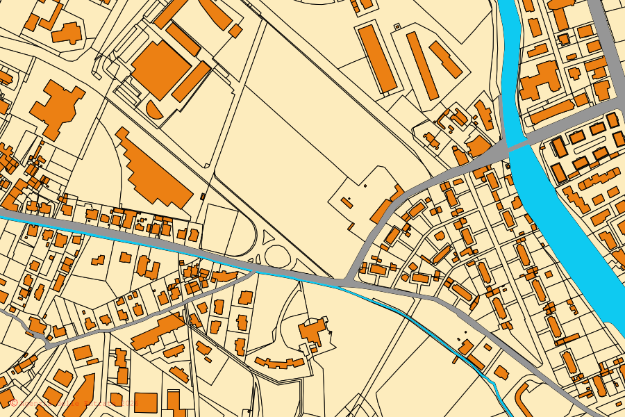 Mappa catastale del centro di Spoleto: particelle e fabbricati, cartografia Agenzia delle Entrate