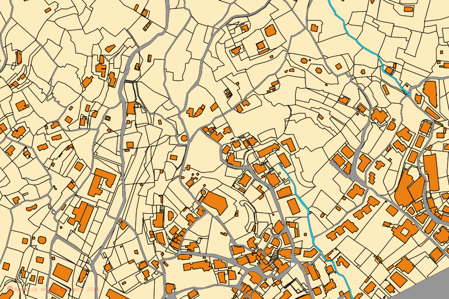 Mappa catastale del centro di Spotorno: particelle e fabbricati, cartografia Agenzia delle Entrate