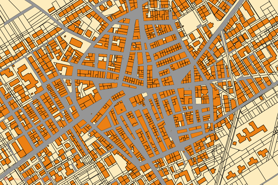 Mappa catastale del centro di Stornarella: particelle e fabbricati, cartografia Agenzia delle Entrate