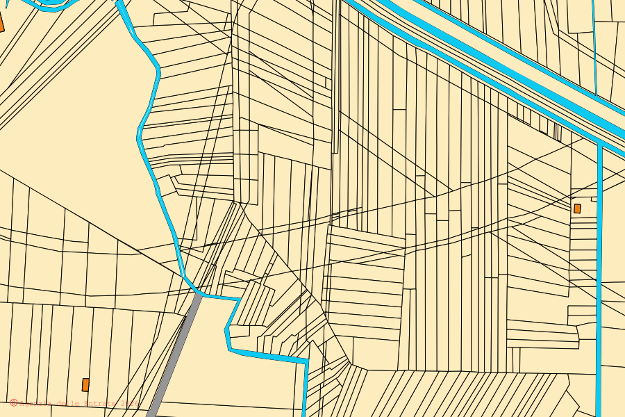 Mappa catastale del centro di Succivo: particelle e fabbricati, cartografia Agenzia delle Entrate