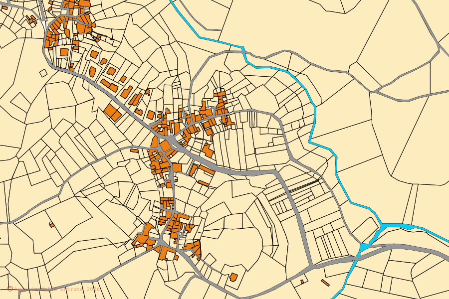 Mappa catastale del centro di Teano: particelle e fabbricati, cartografia Agenzia delle Entrate