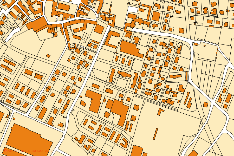 Mappa catastale del centro di Telgate: particelle e fabbricati, cartografia Agenzia delle Entrate
