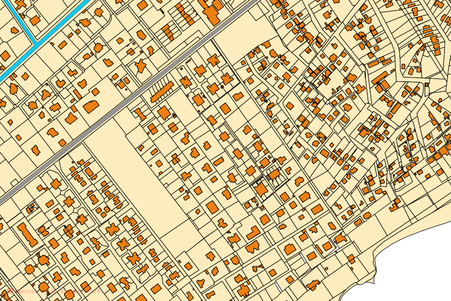 Mappa catastale del centro di Terracina: particelle e fabbricati, cartografia Agenzia delle Entrate