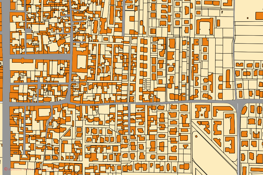 Mappa catastale del centro di Teverola: particelle e fabbricati, cartografia Agenzia delle Entrate