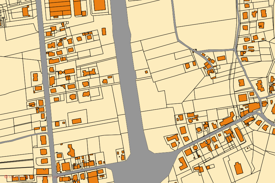 Mappa catastale del centro di Todi: particelle e fabbricati, cartografia Agenzia delle Entrate