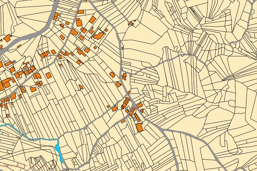 Mappa catastale del centro di Tornareccio: particelle e fabbricati, cartografia Agenzia delle Entrate