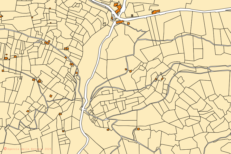 Mappa catastale del centro di Torno: particelle e fabbricati, cartografia Agenzia delle Entrate