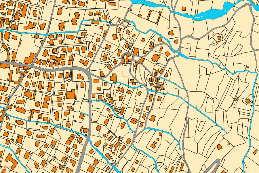 Mappa catastale del centro di Torri del Benaco: particelle e fabbricati, cartografia Agenzia delle Entrate