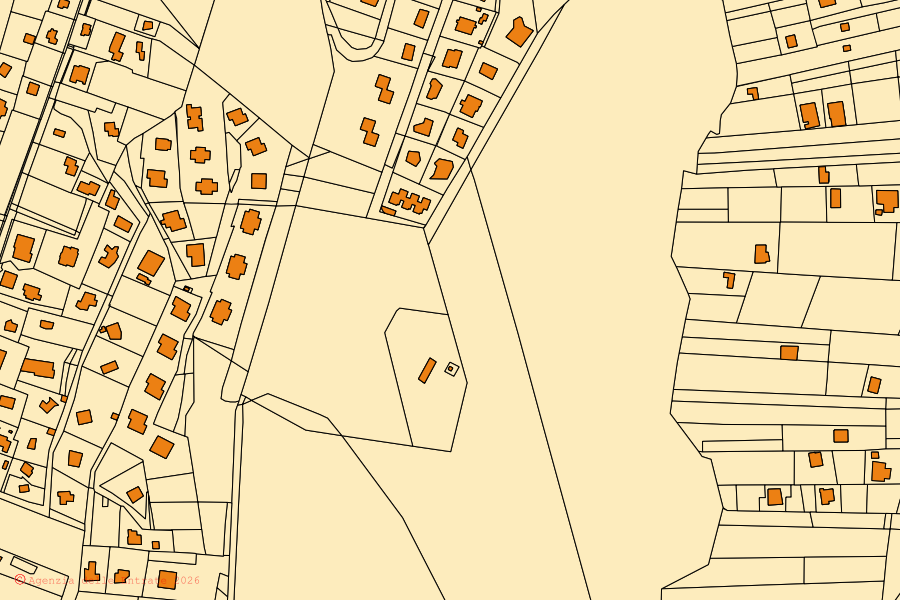 Mappa catastale del centro di Trabia: particelle e fabbricati, cartografia Agenzia delle Entrate