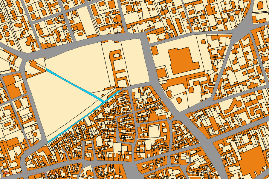 Mappa catastale del centro di Trecate: particelle e fabbricati, cartografia Agenzia delle Entrate