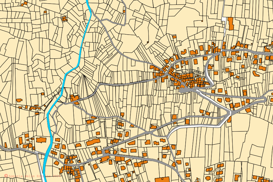 Mappa catastale del centro di Tresivio: particelle e fabbricati, cartografia Agenzia delle Entrate