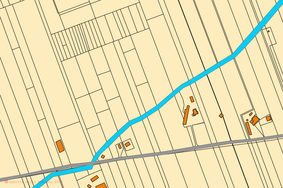 Mappa catastale del centro di Troia: particelle e fabbricati, cartografia Agenzia delle Entrate