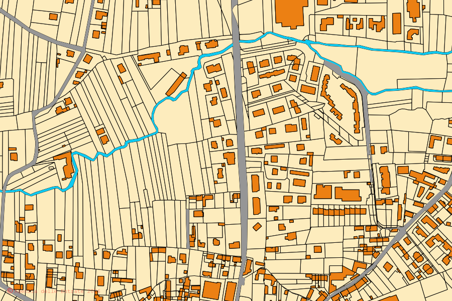 Mappa catastale del centro di Vaie: particelle e fabbricati, cartografia Agenzia delle Entrate