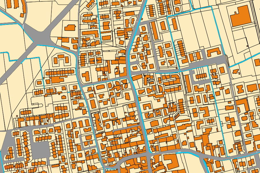 Mappa catastale del centro di Vailate: particelle e fabbricati, cartografia Agenzia delle Entrate