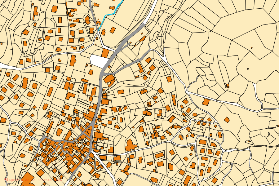 Mappa catastale del centro di Valbrona: particelle e fabbricati, cartografia Agenzia delle Entrate