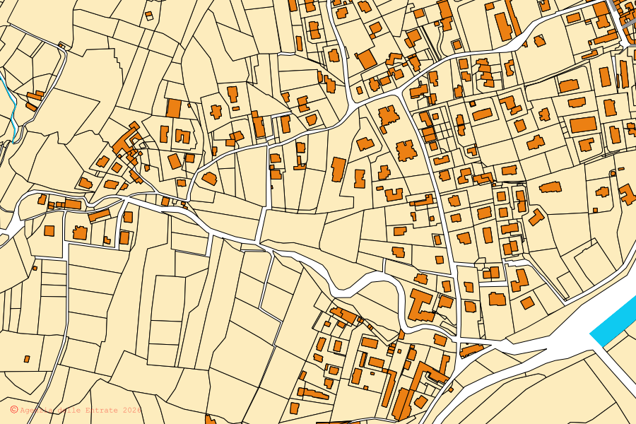Mappa catastale del centro di Valgreghentino: particelle e fabbricati, cartografia Agenzia delle Entrate