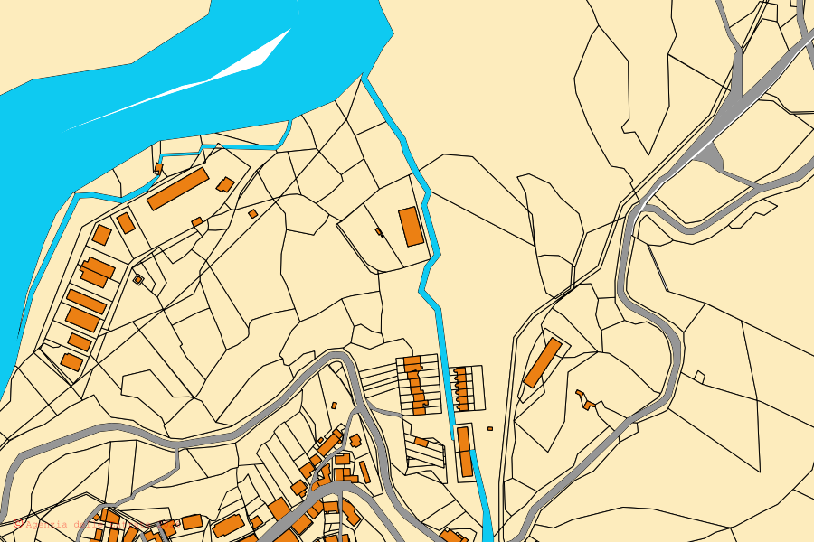 Mappa catastale del centro di Valsinni: particelle e fabbricati, cartografia Agenzia delle Entrate