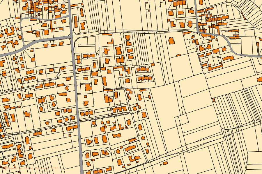 Mappa catastale del centro di Varallo Pombia: particelle e fabbricati, cartografia Agenzia delle Entrate