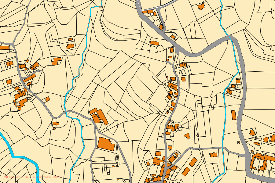 Mappa catastale del centro di Vestenanova: particelle e fabbricati, cartografia Agenzia delle Entrate