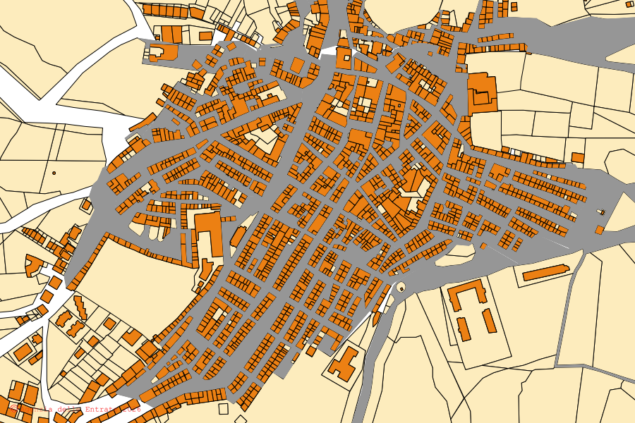 Mappa catastale del centro di Vicari: particelle e fabbricati, cartografia Agenzia delle Entrate
