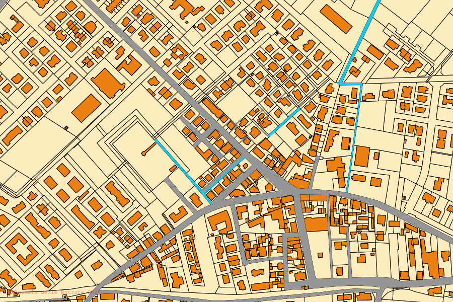 Mappa catastale del centro di Vigarano Mainarda: particelle e fabbricati, cartografia Agenzia delle Entrate
