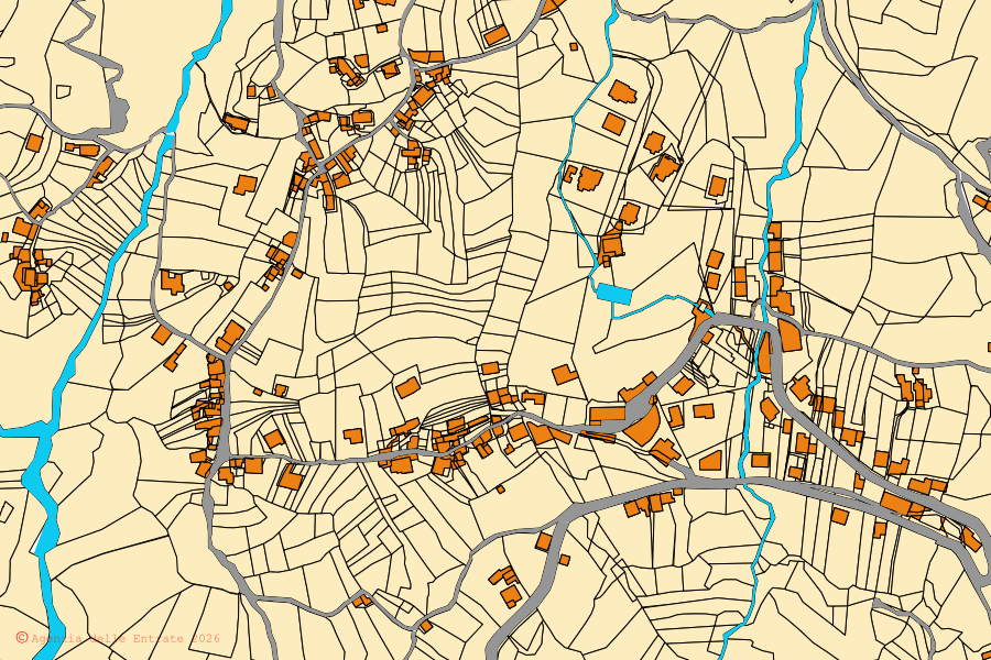 Mappa catastale del centro di Viggianello: particelle e fabbricati, cartografia Agenzia delle Entrate